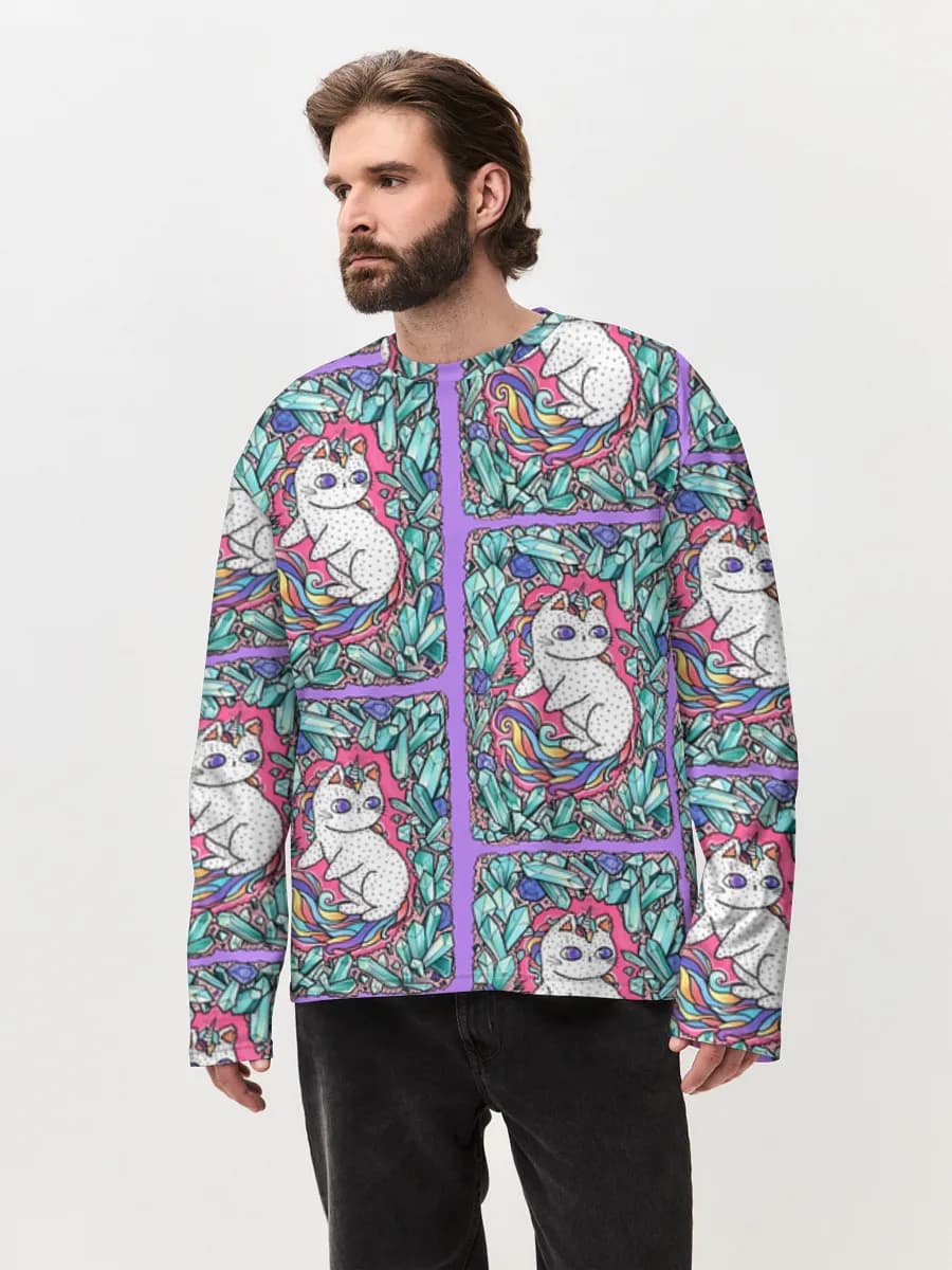 Men's oversized cotton long sleeve