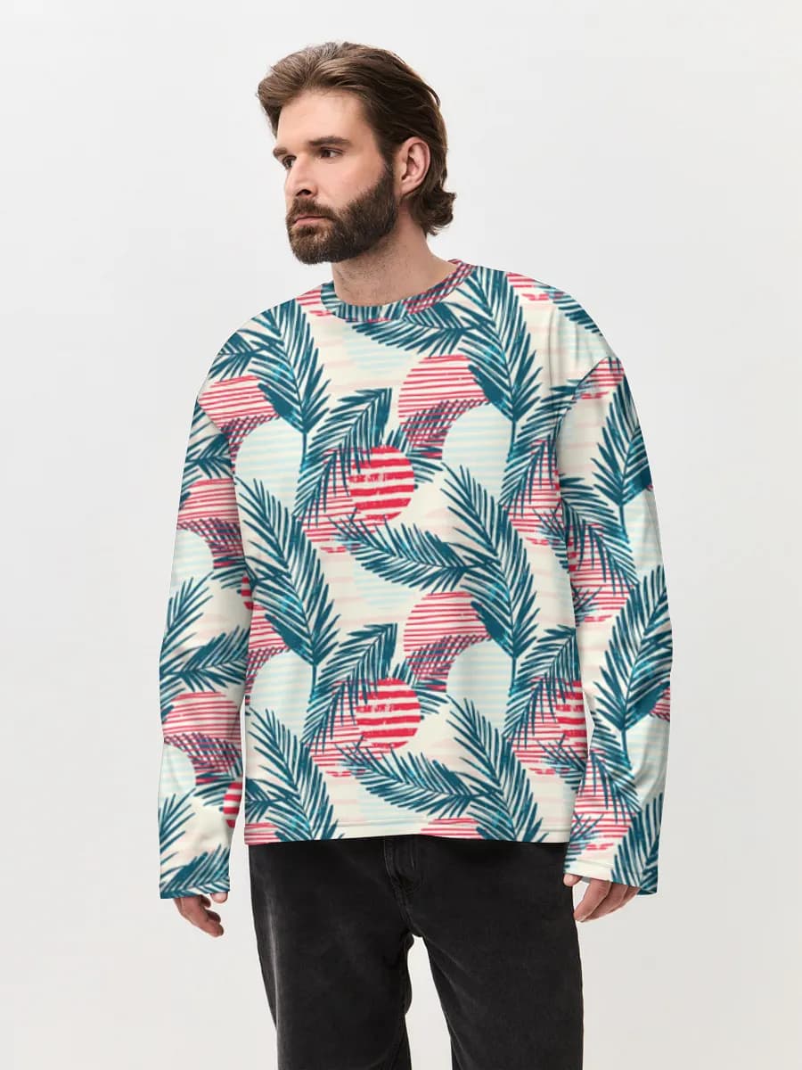 Men's oversized cotton long sleeve