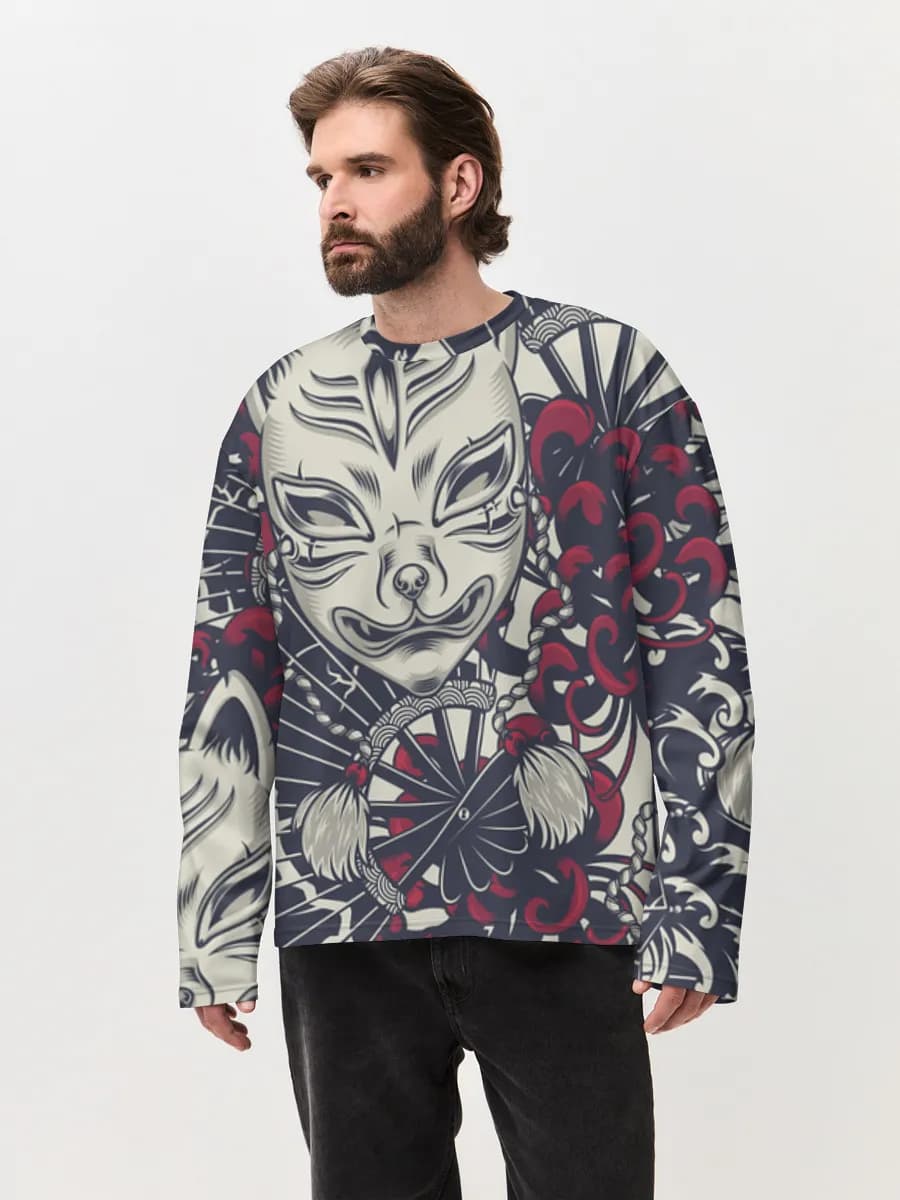 Men's oversized cotton long sleeve