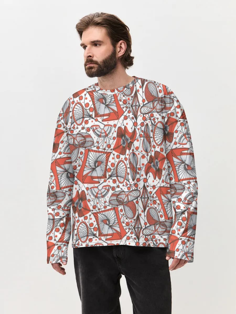 Men's oversized cotton long sleeve