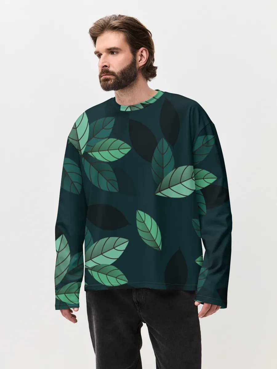 Men's oversized cotton long sleeve