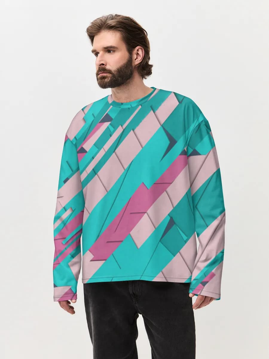 Men's oversized cotton long sleeve