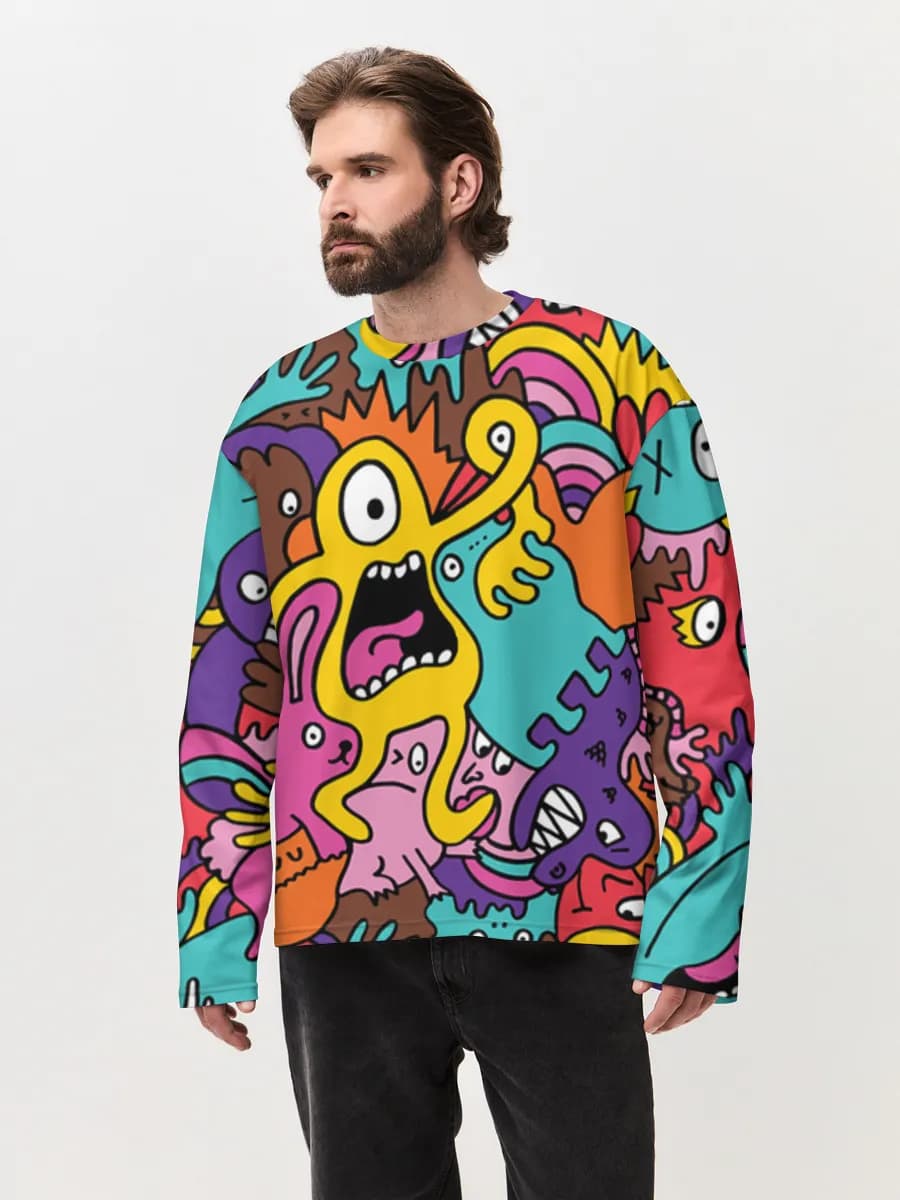 Men's oversized cotton long sleeve