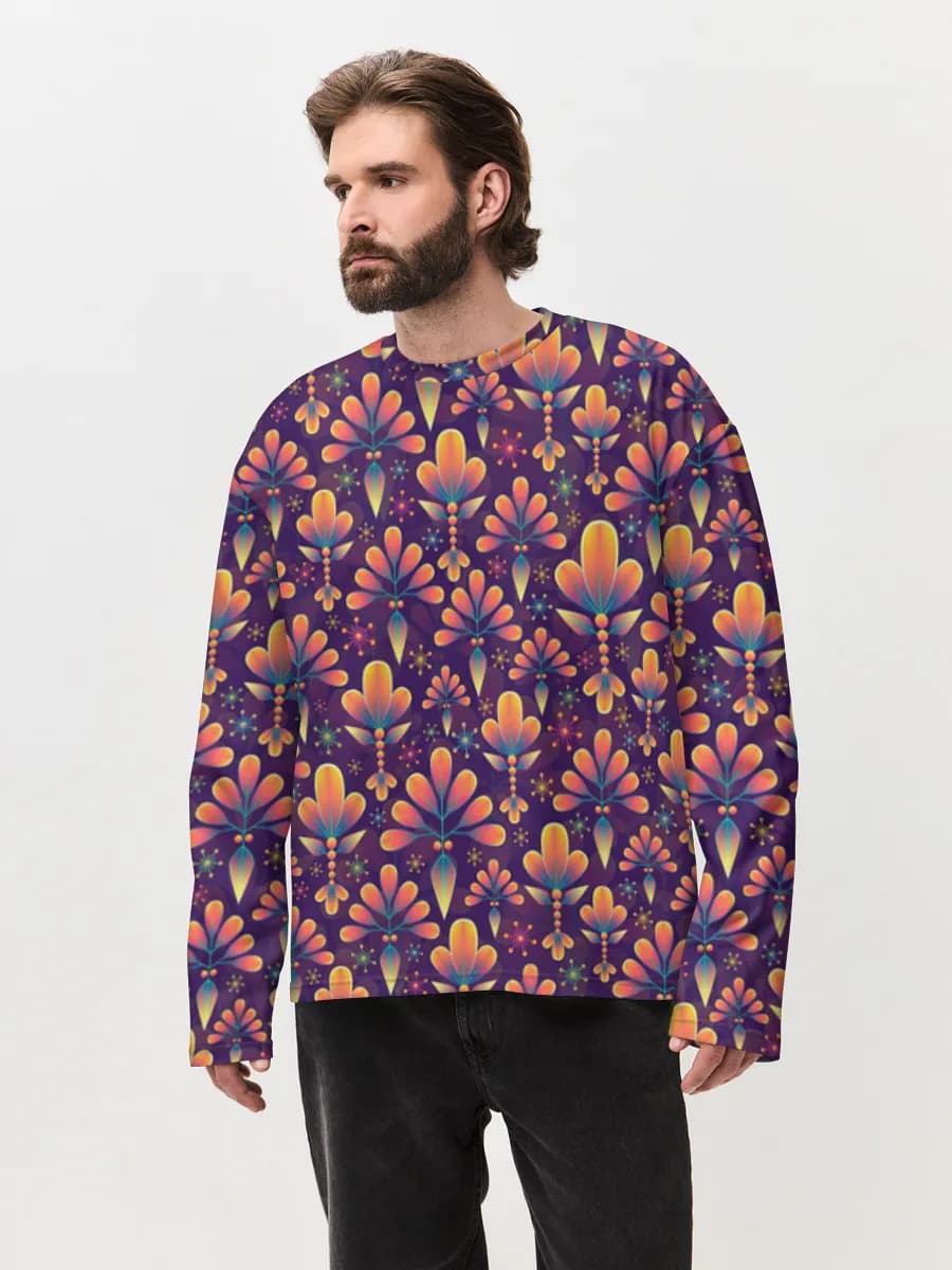 Men's oversized cotton long sleeve