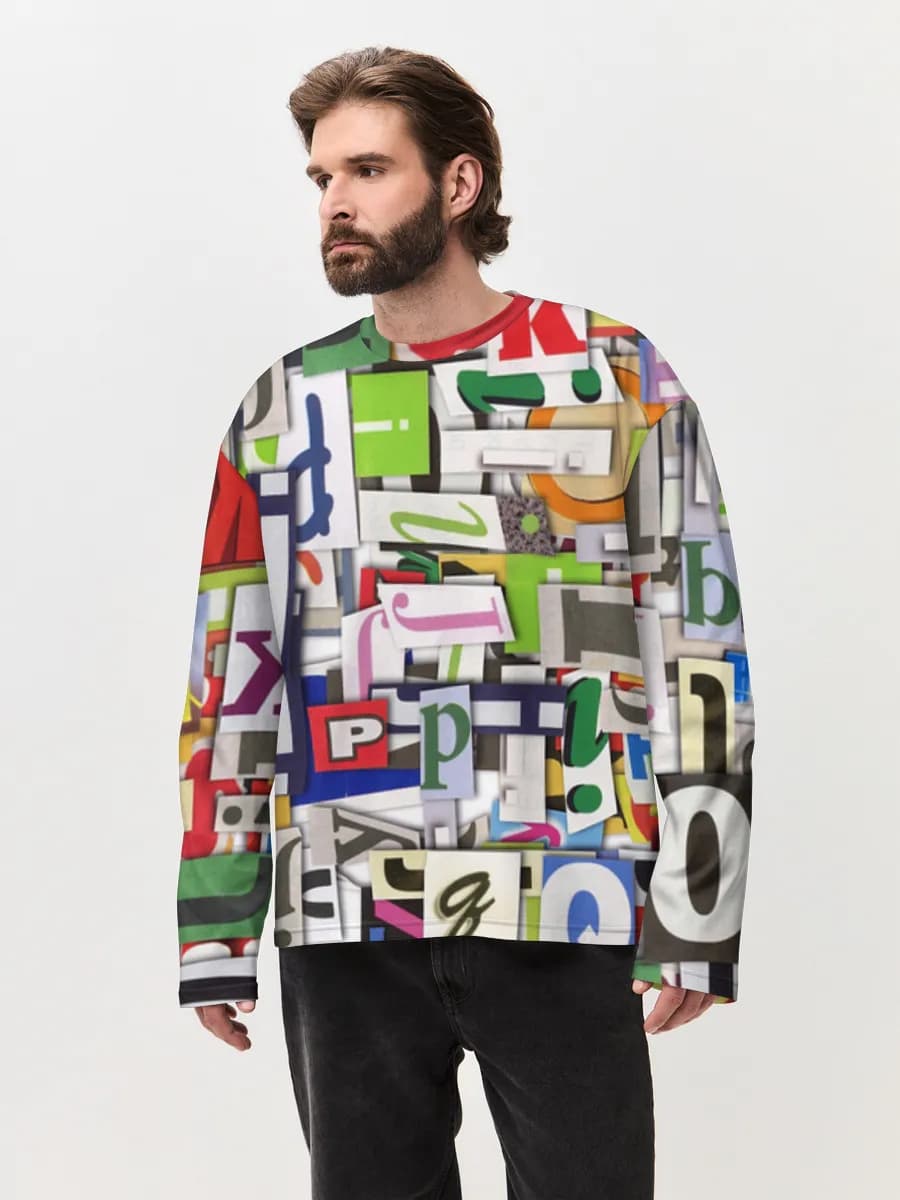 Men's oversized cotton long sleeve