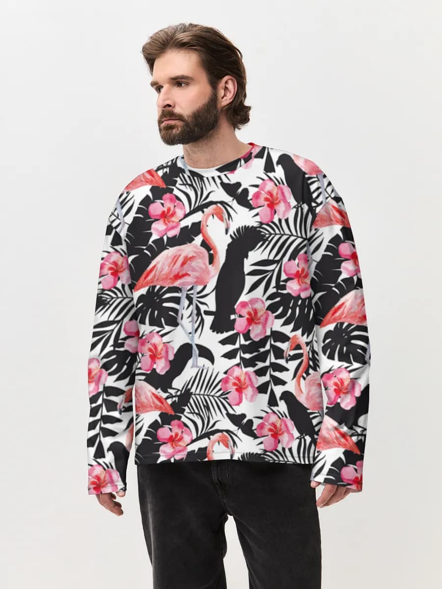 Men's oversized cotton long sleeve