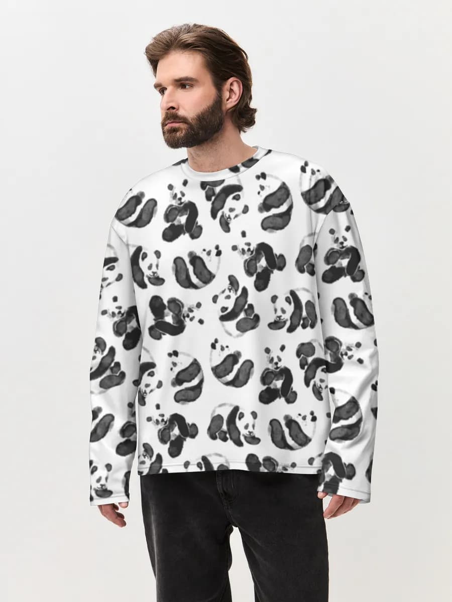 Men's oversized cotton long sleeve