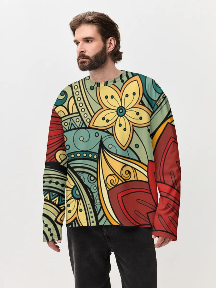 Men's oversized cotton long sleeve