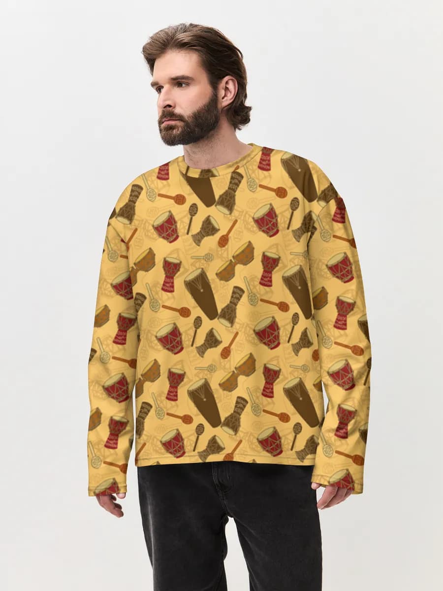 Men's oversized cotton long sleeve