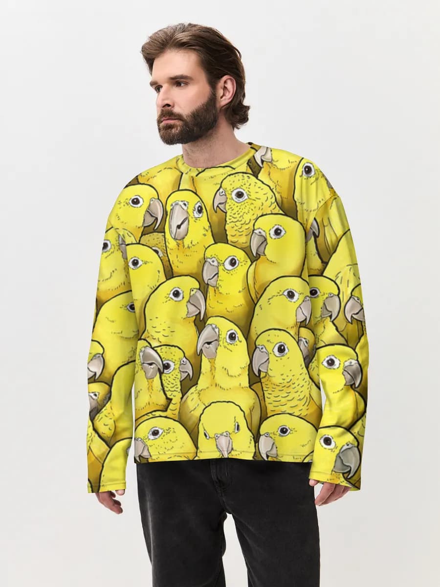 Men's oversized cotton long sleeve