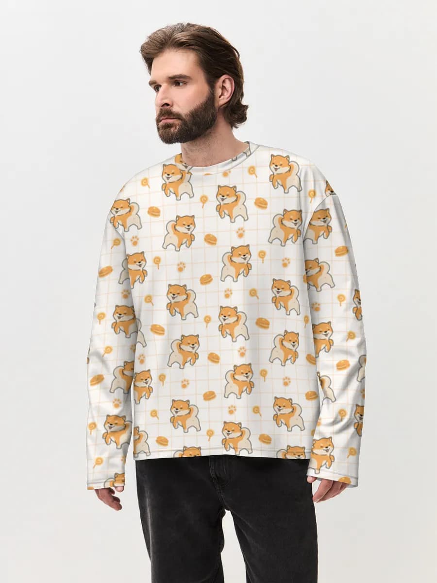 Men's oversized cotton long sleeve