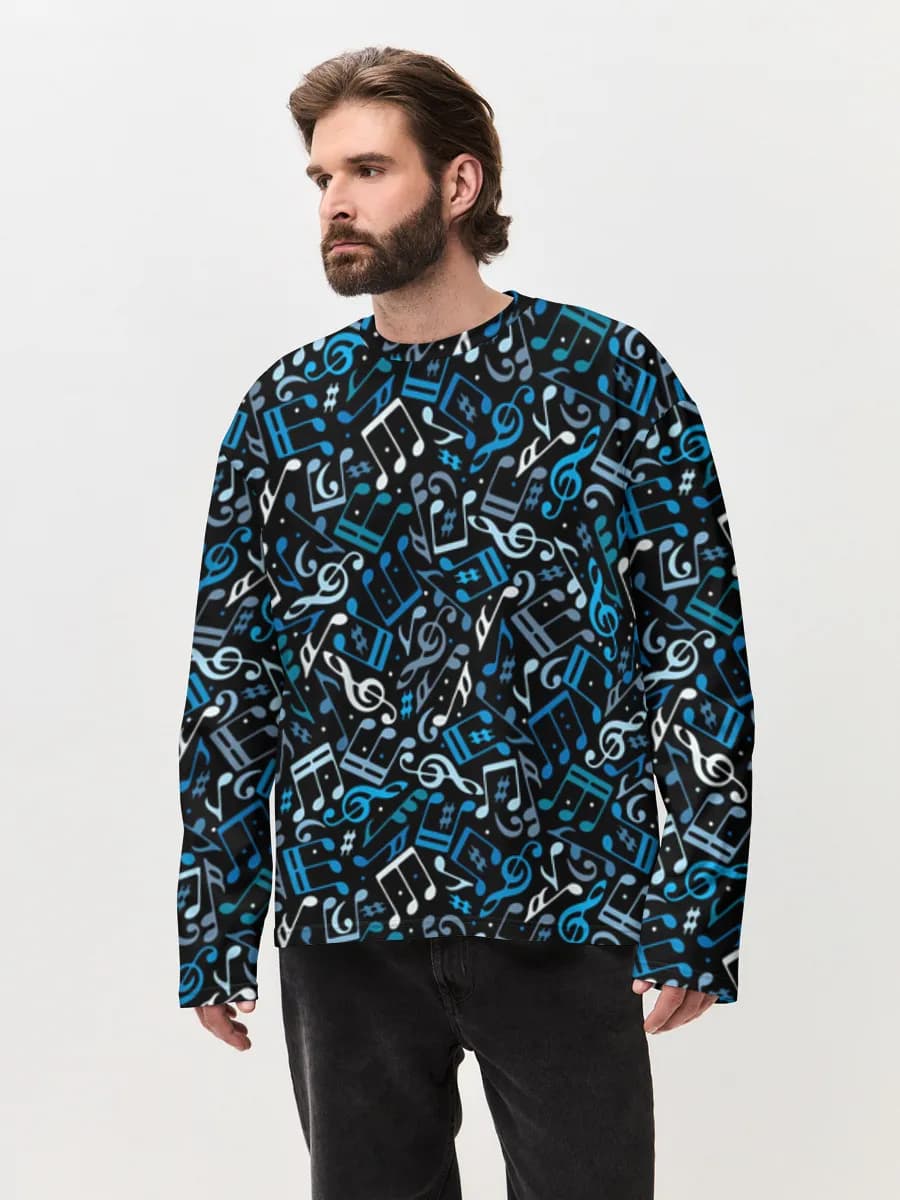 Men's oversized cotton long sleeve