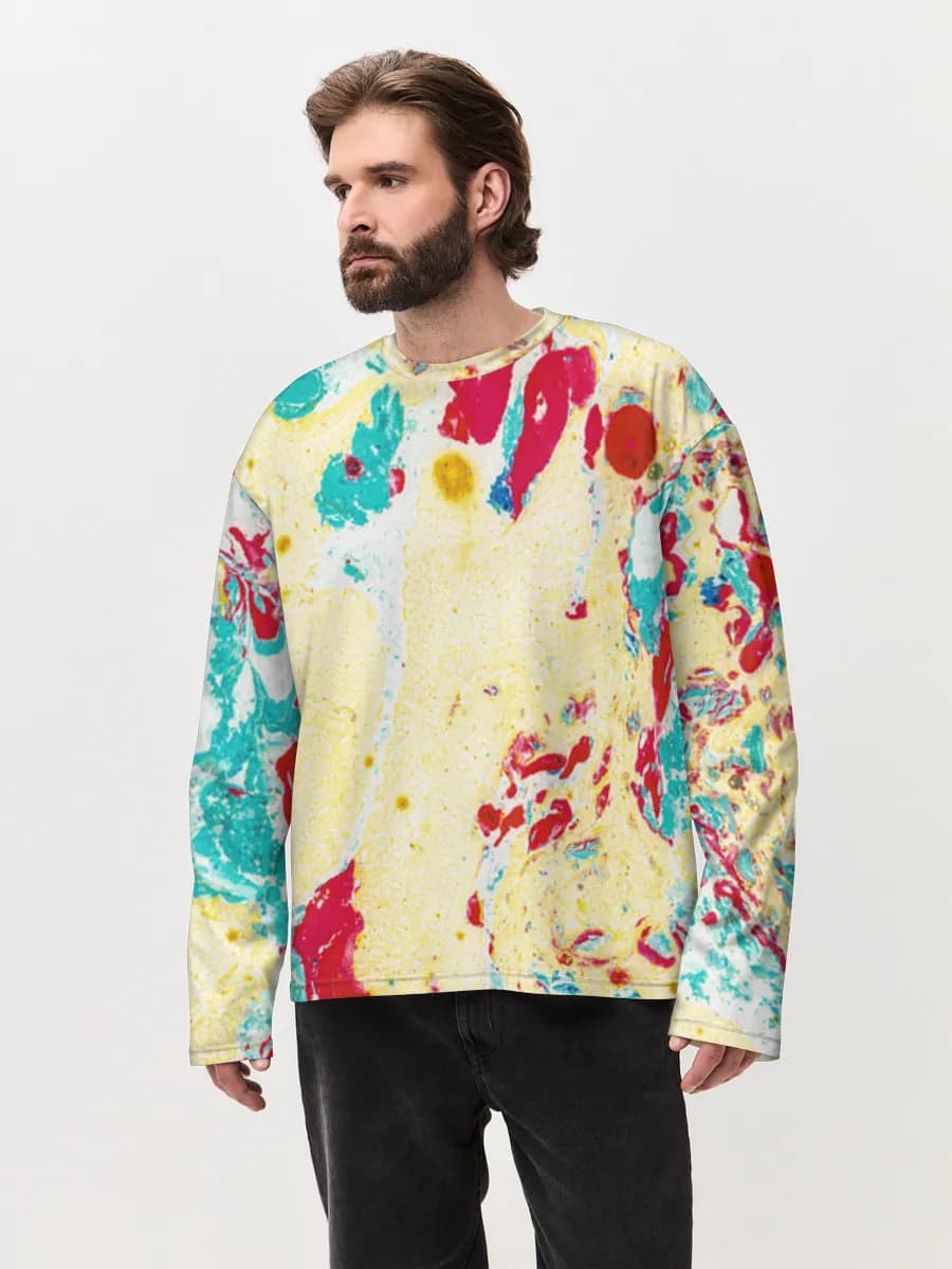 Men's oversized cotton long sleeve