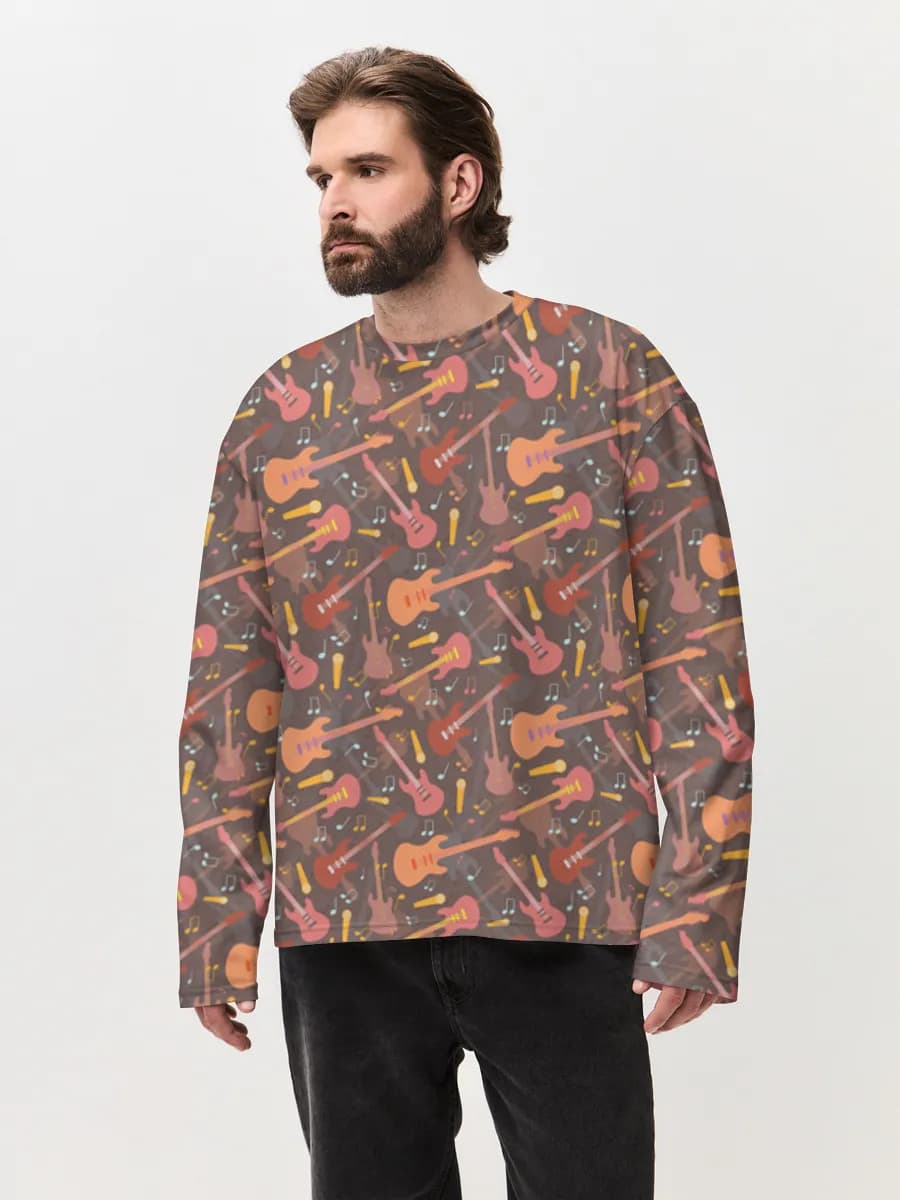 Men's oversized cotton long sleeve