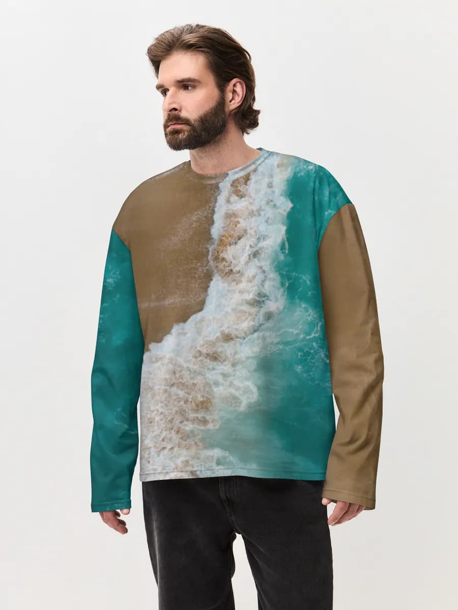 Men's oversized cotton long sleeve
