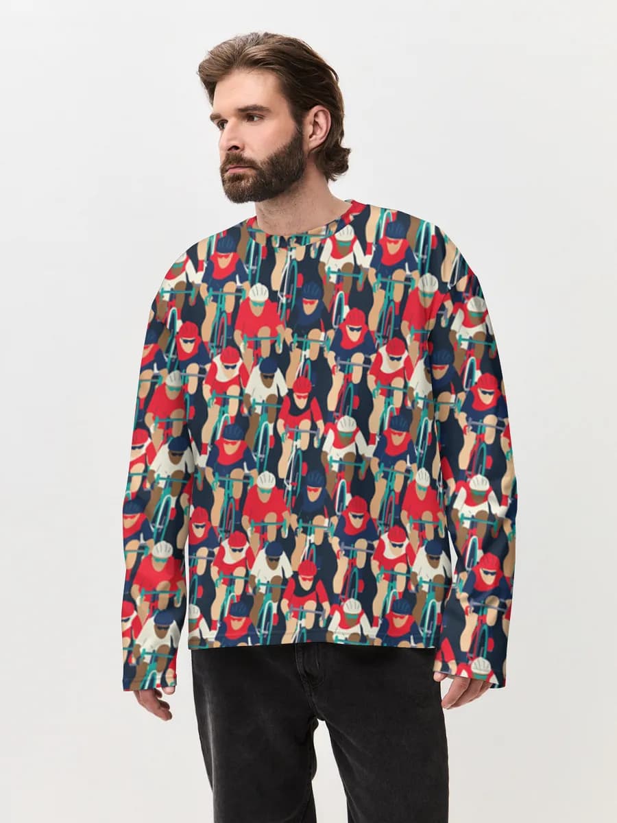 Men's oversized cotton long sleeve