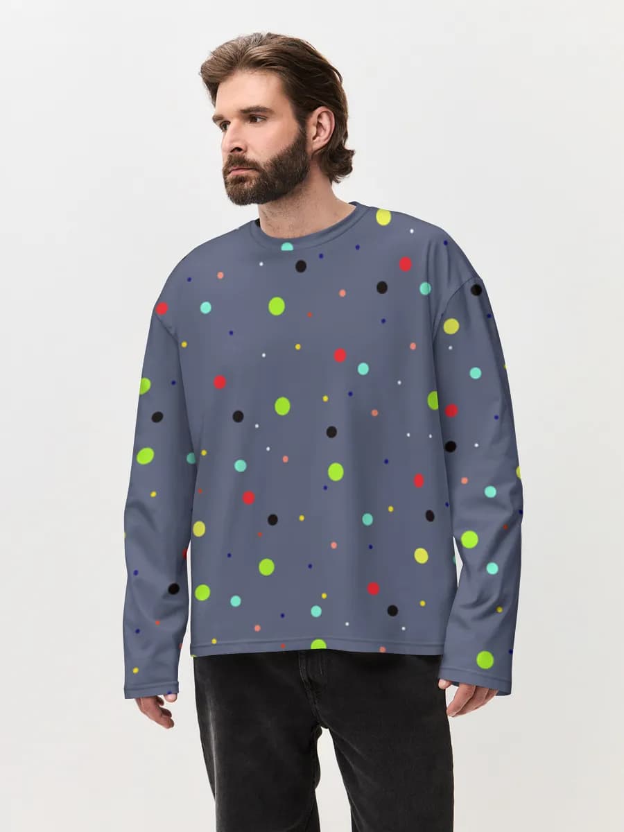 Men's oversized cotton long sleeve