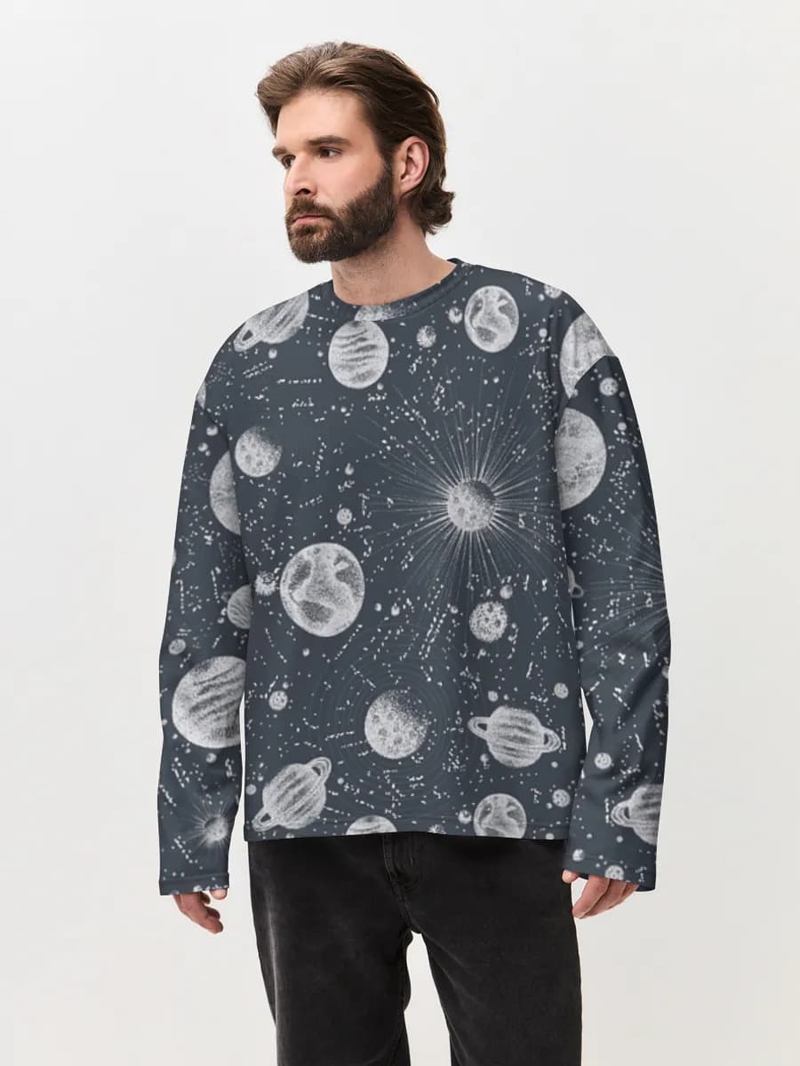 Men's oversized cotton long sleeve
