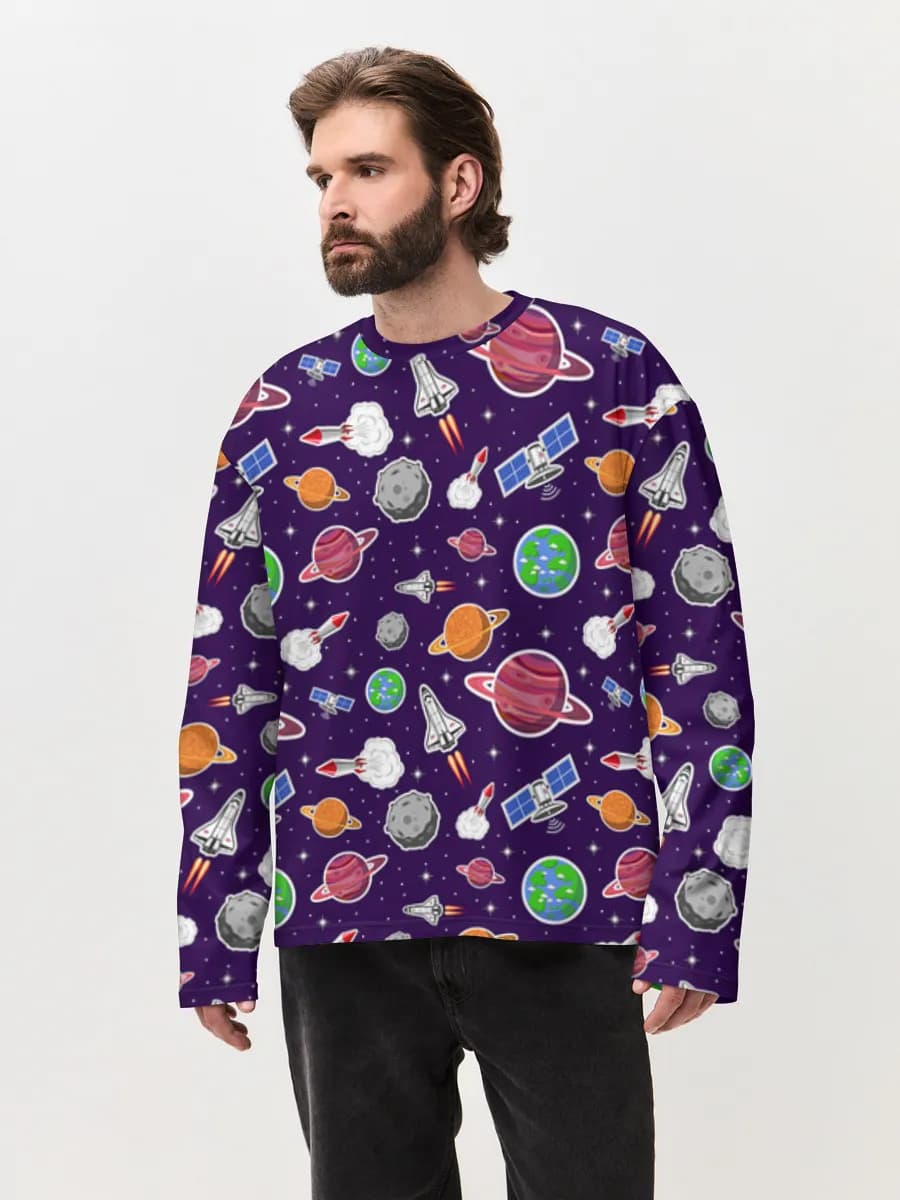 Men's oversized cotton long sleeve