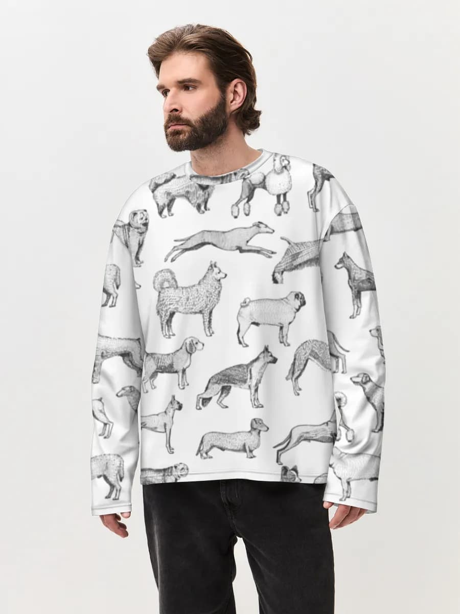Men's oversized cotton long sleeve