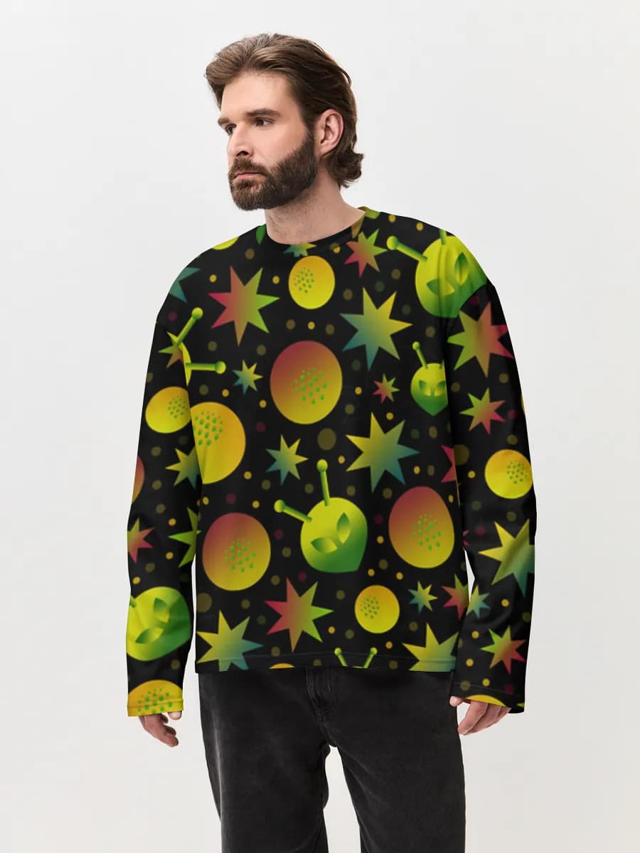 Men's oversized cotton long sleeve