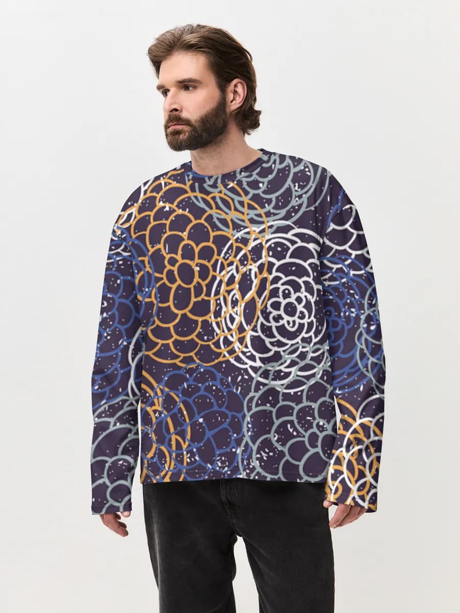 Men's oversized cotton long sleeve