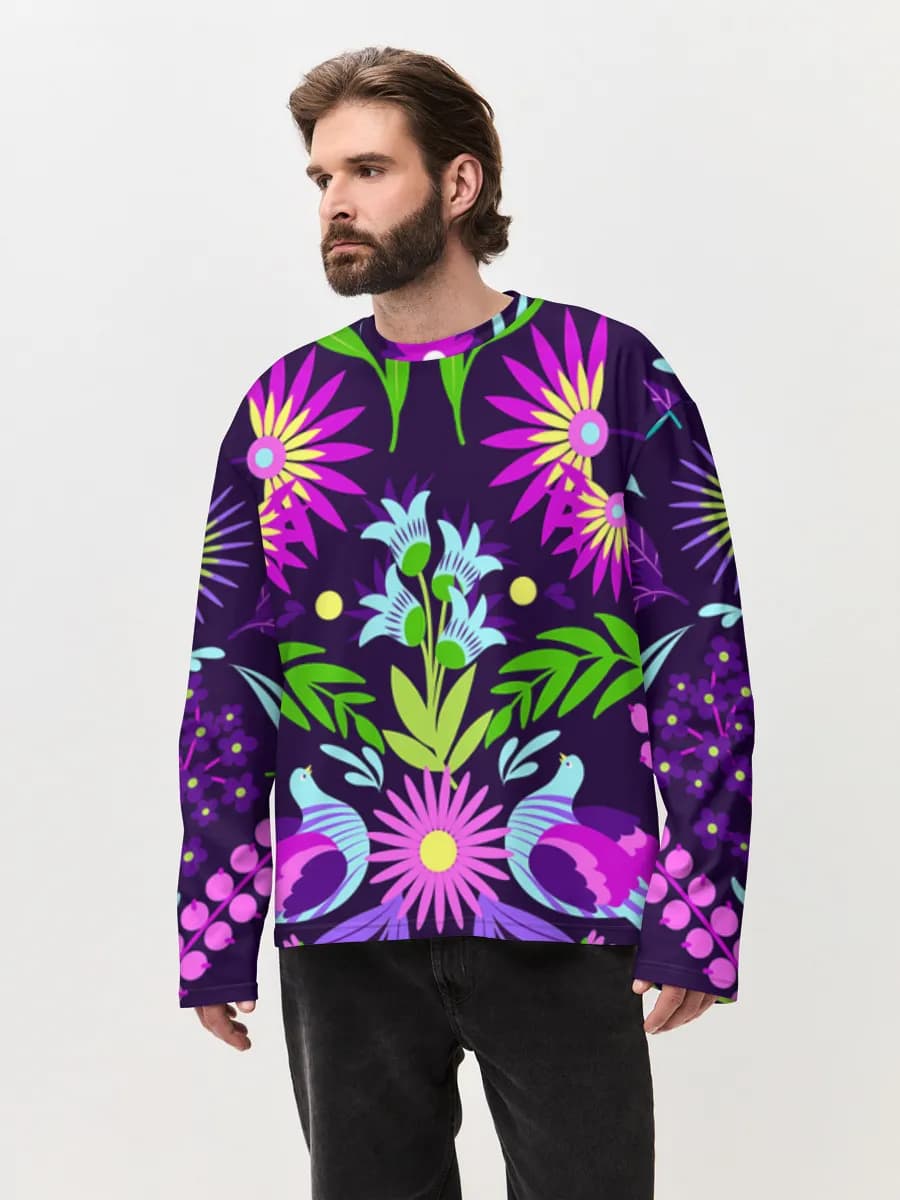 Men's oversized cotton long sleeve