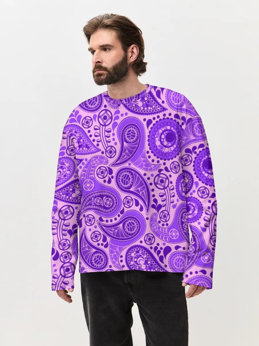 Men's oversized cotton long sleeve
