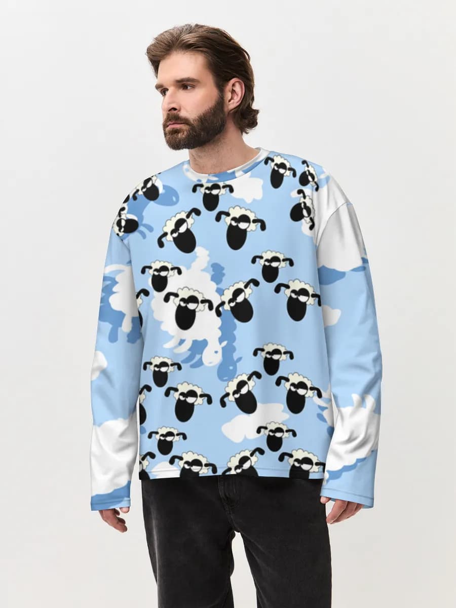 Men's oversized cotton long sleeve