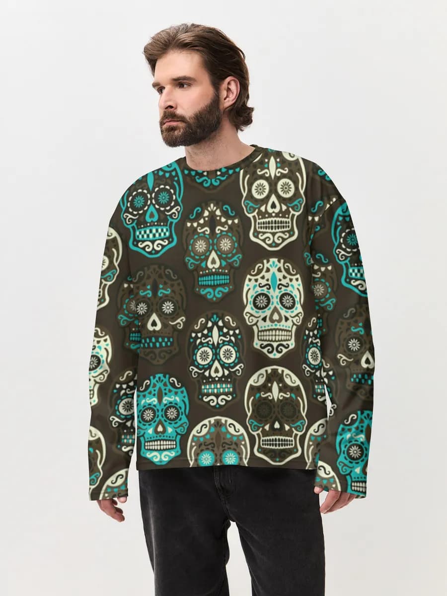 Men's oversized cotton long sleeve