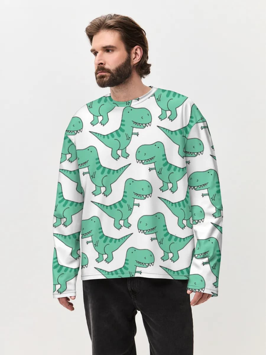 Men's oversized cotton long sleeve