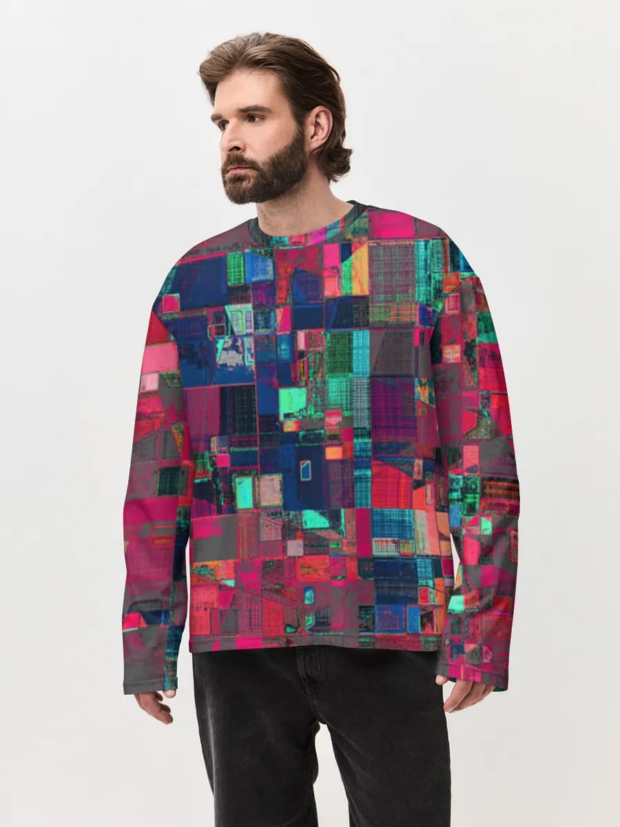 Men's oversized cotton long sleeve