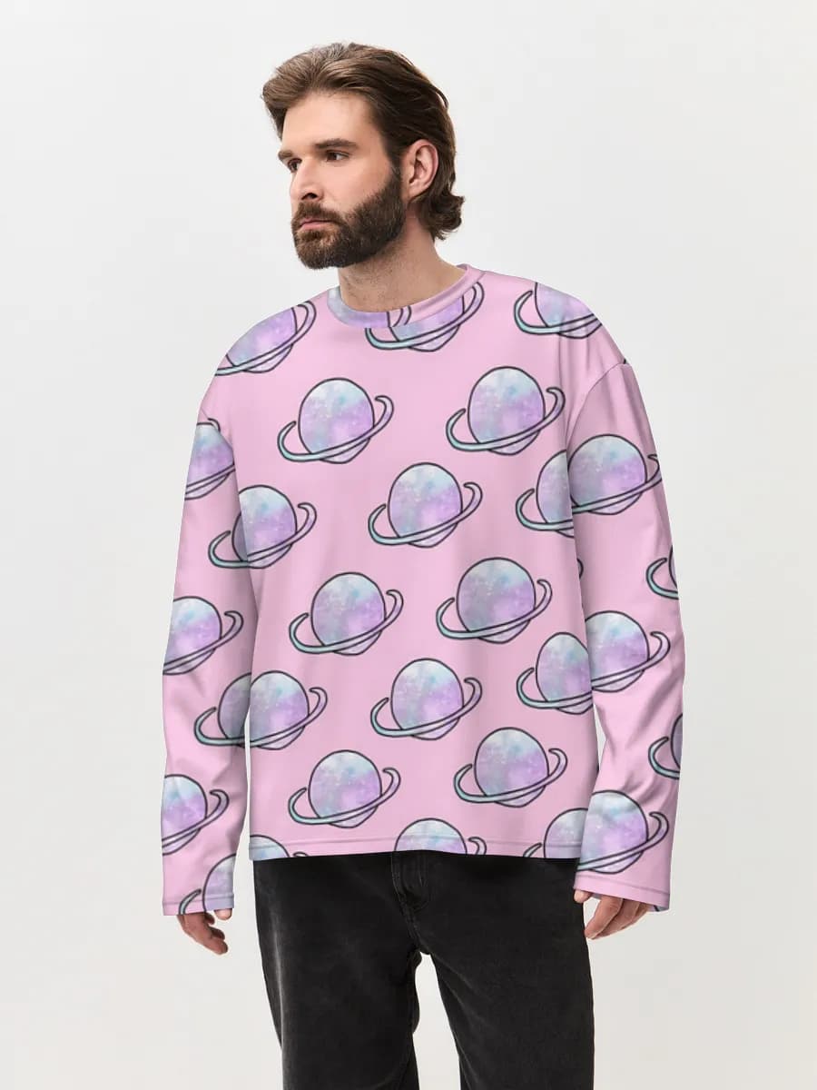 Men's oversized cotton long sleeve