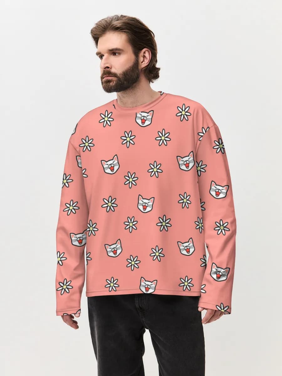 Men's oversized cotton long sleeve