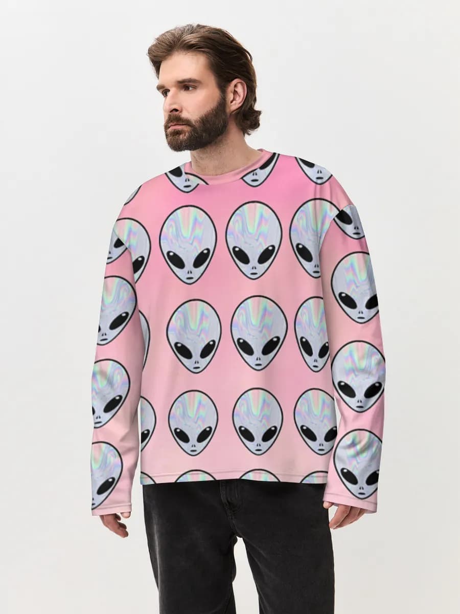 Pastel Holographic Alien Heads