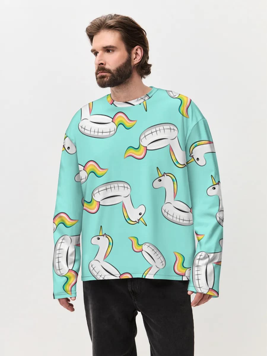Men's oversized cotton long sleeve