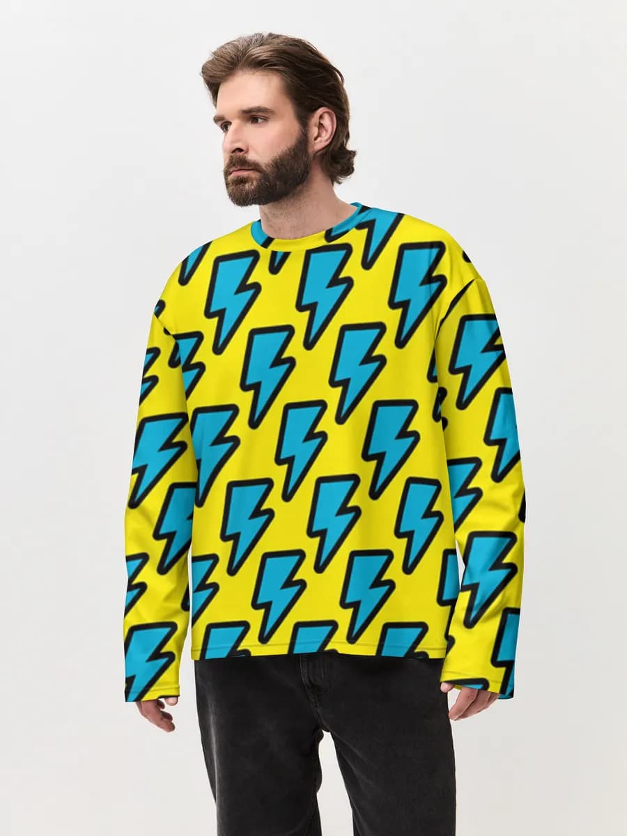 Men's oversized cotton long sleeve