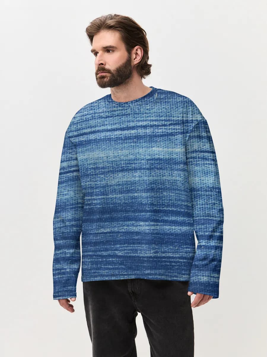Men's oversized cotton long sleeve