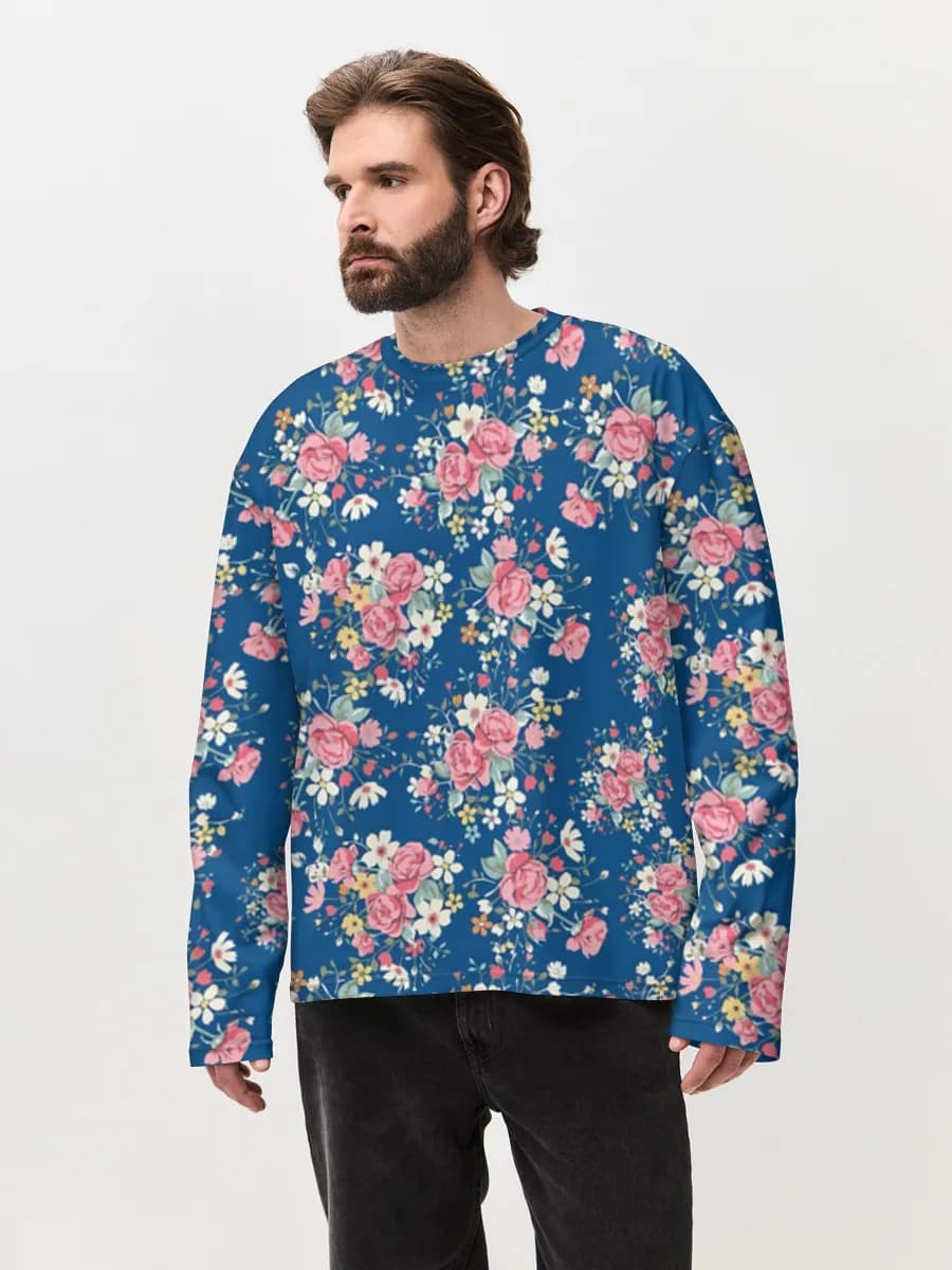 Men's oversized cotton long sleeve