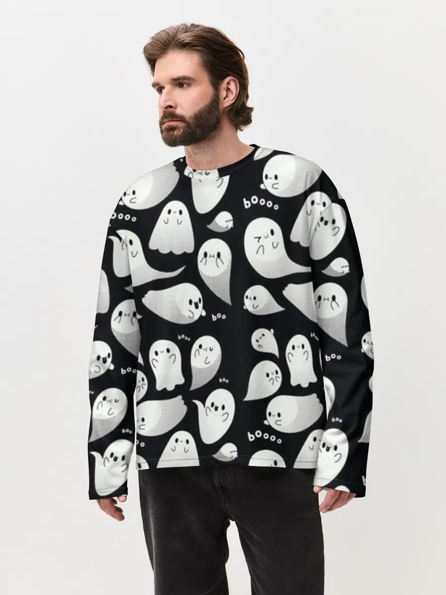 Men's oversized cotton long sleeve
