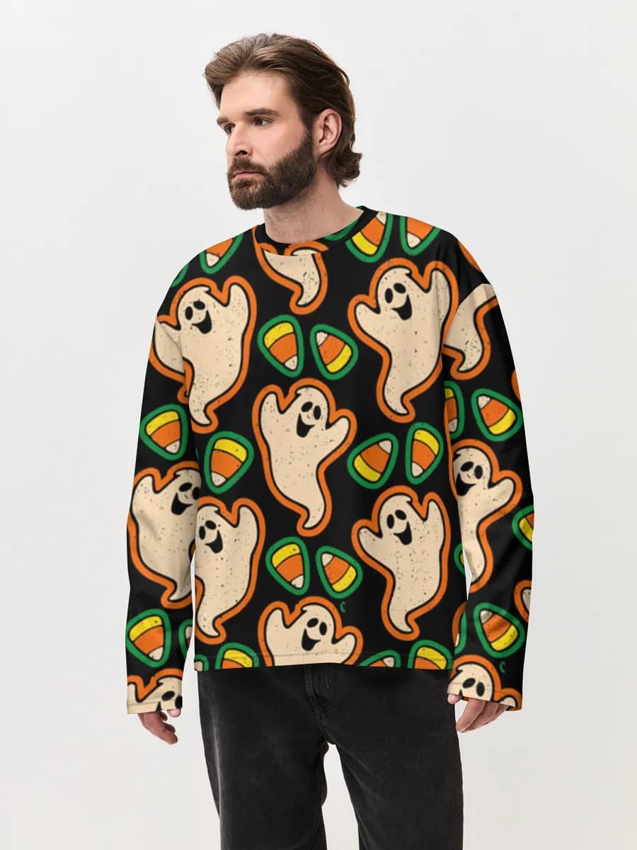 Men's oversized cotton long sleeve