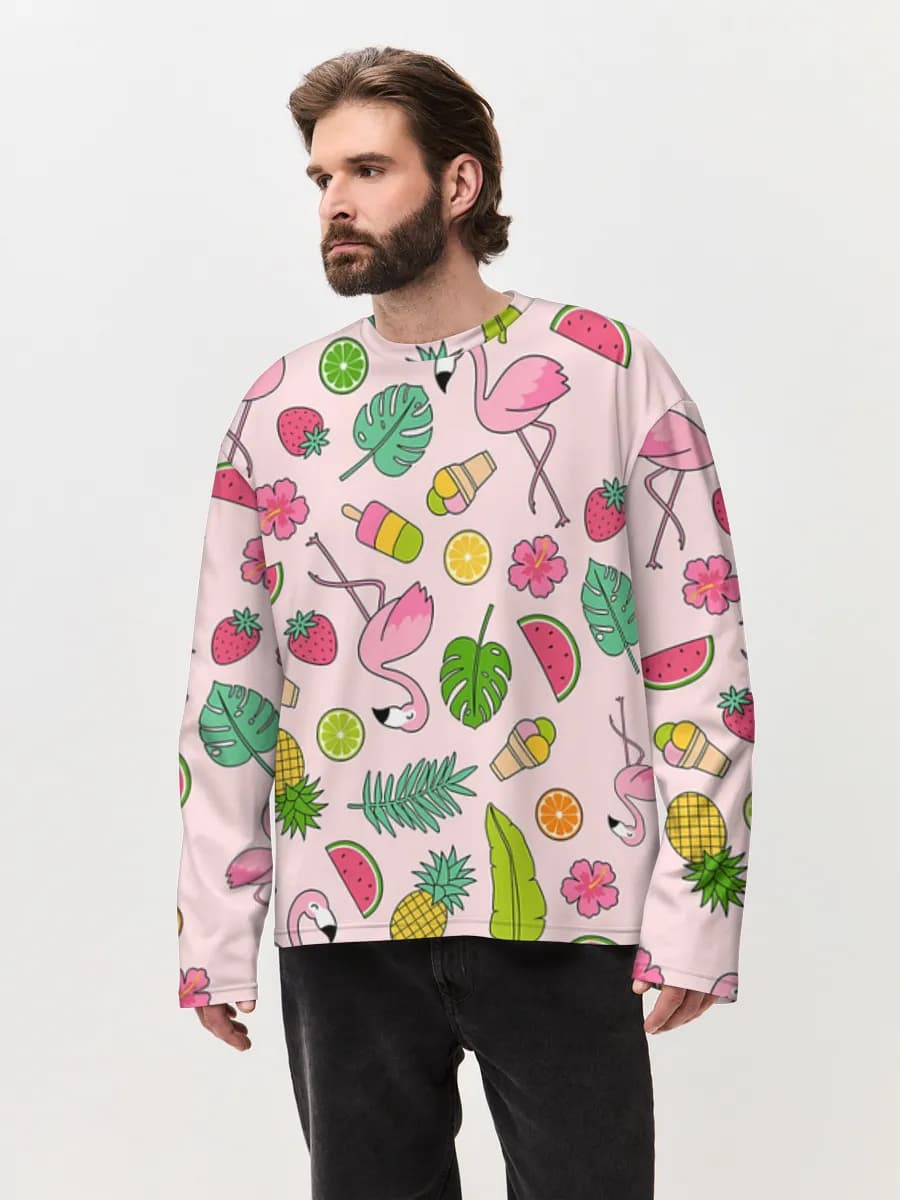 Men's oversized cotton long sleeve