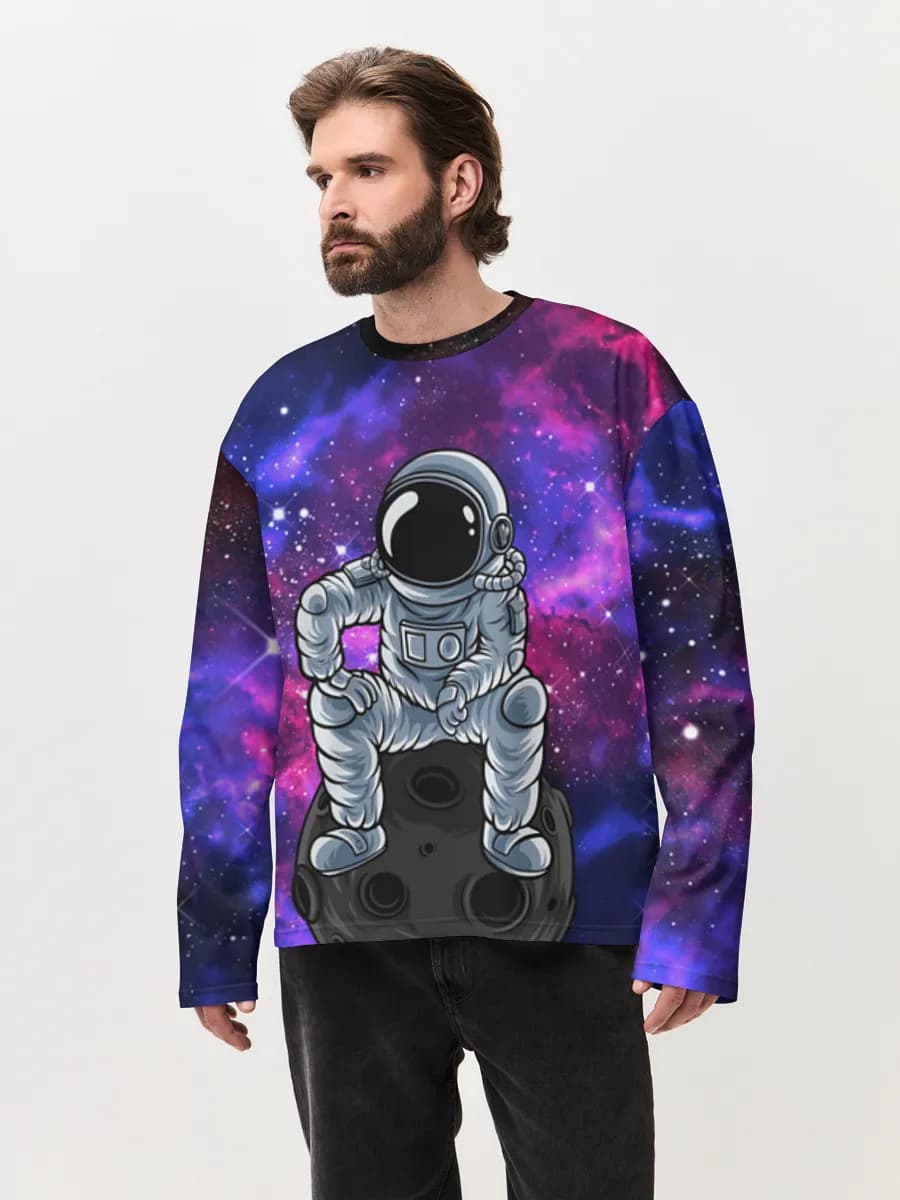 Men's oversized cotton long sleeve