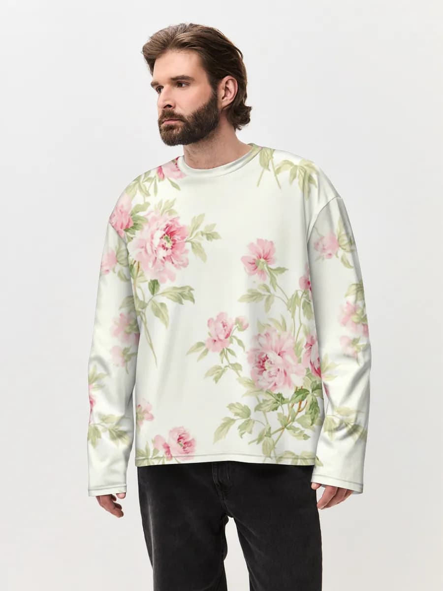 Men's oversized cotton long sleeve