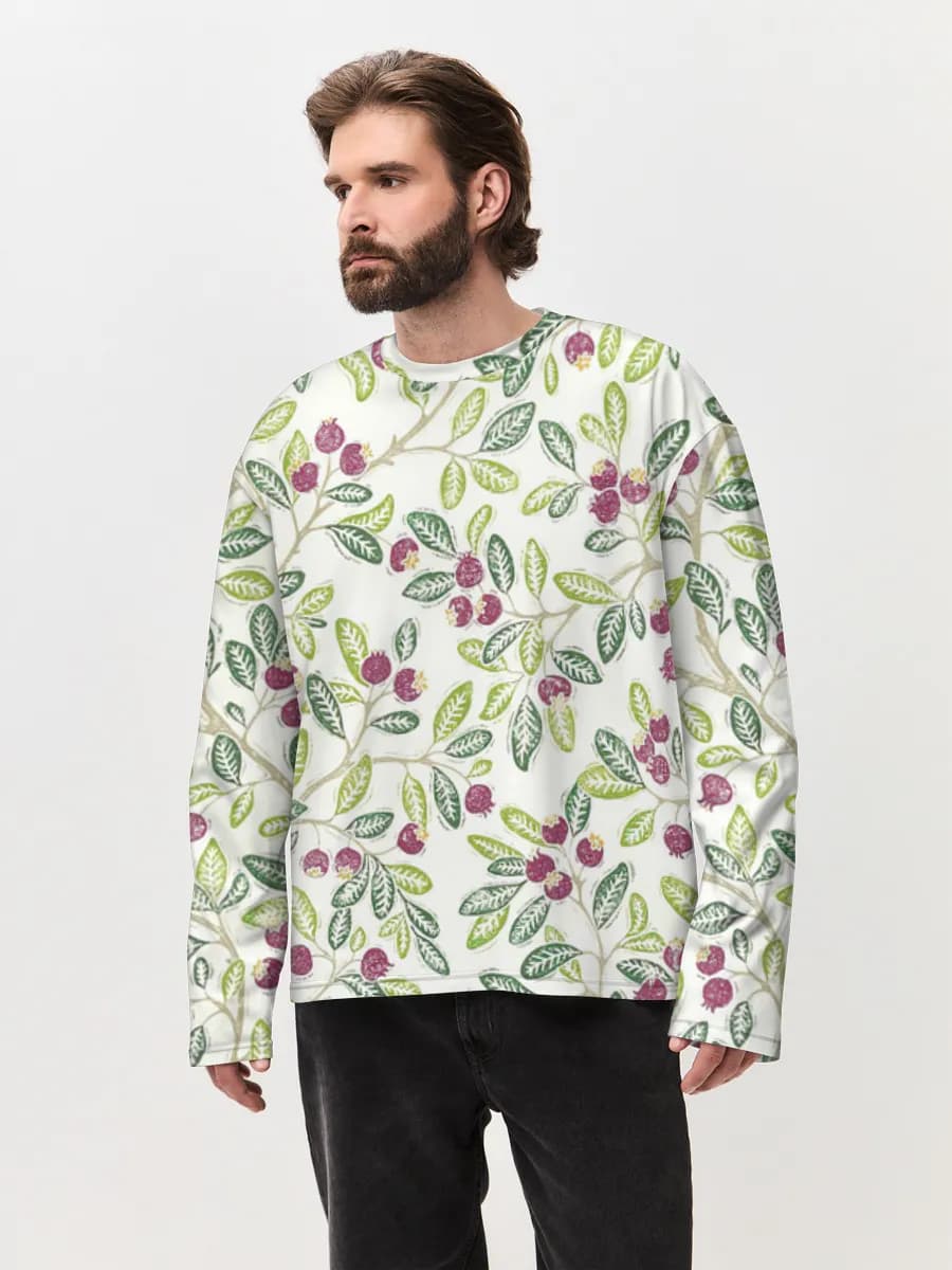 Men's oversized cotton long sleeve