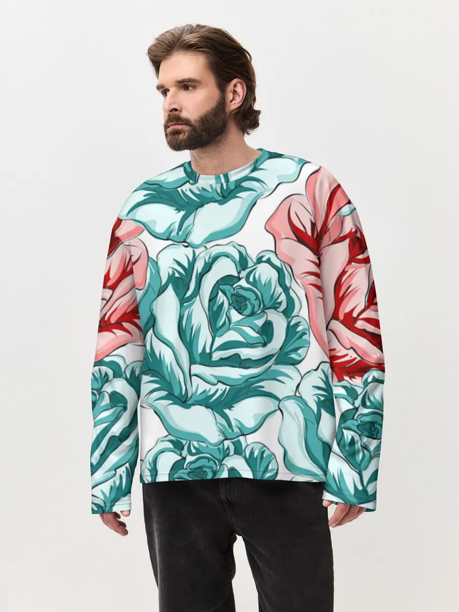 Men's oversized cotton long sleeve