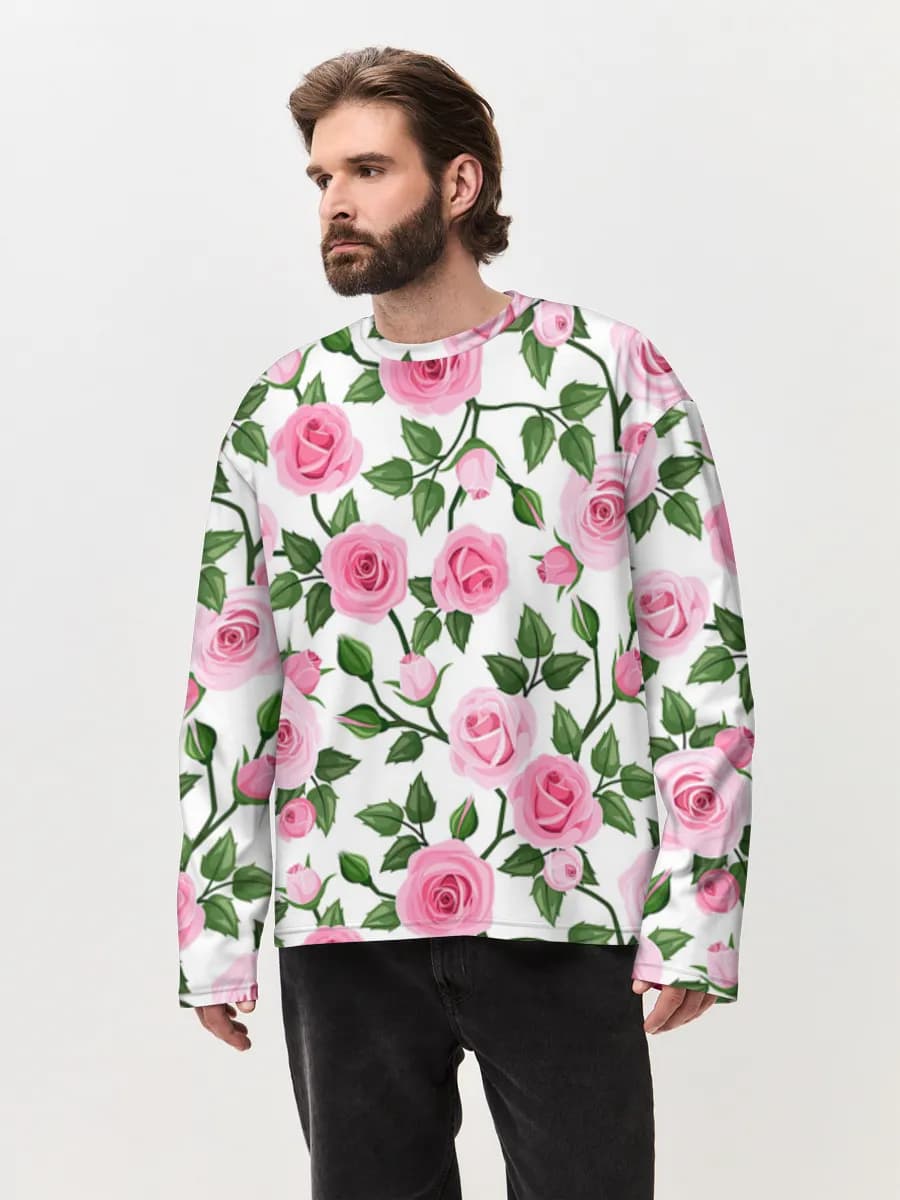 Men's oversized cotton long sleeve