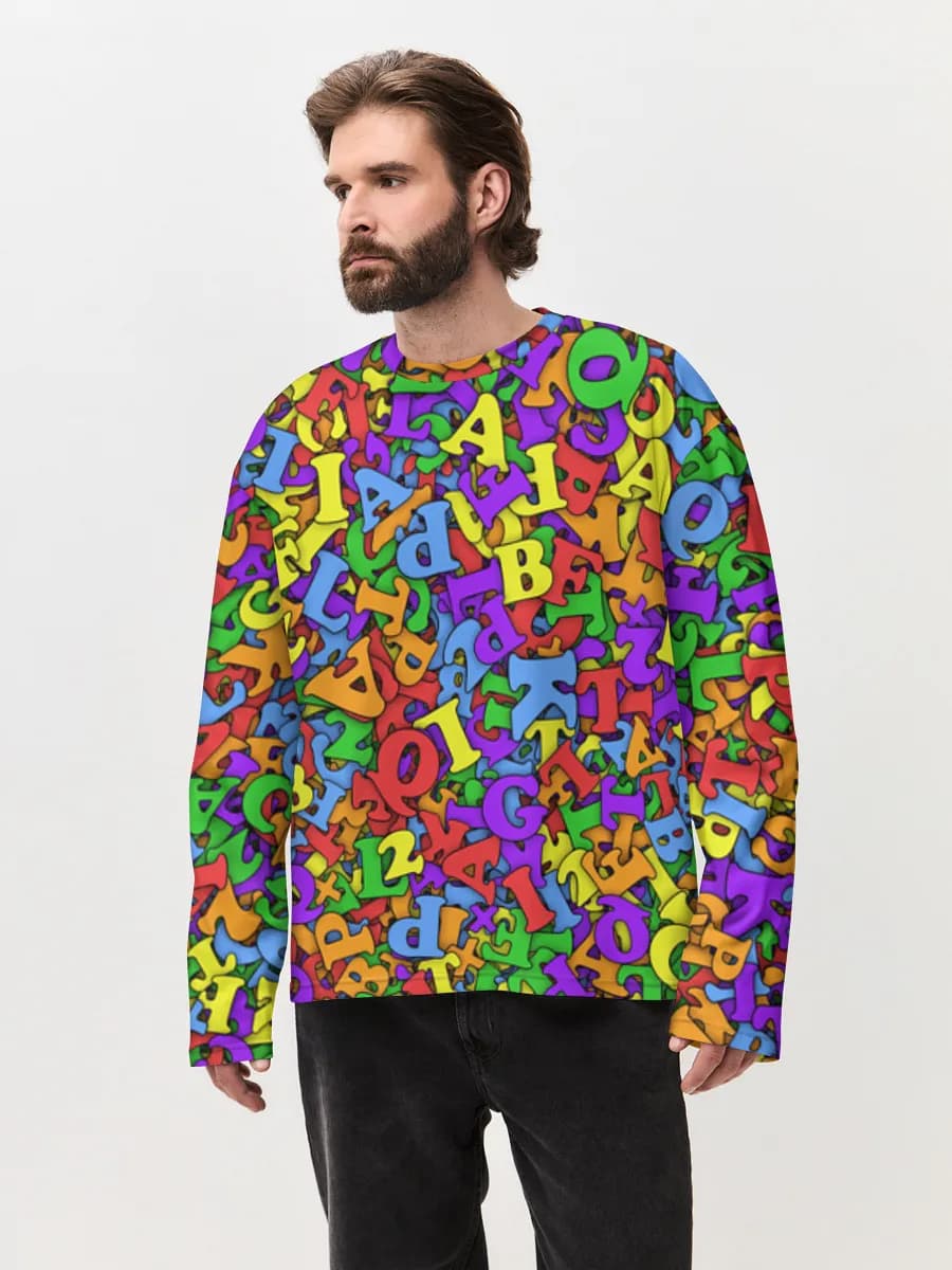 Men's oversized cotton long sleeve
