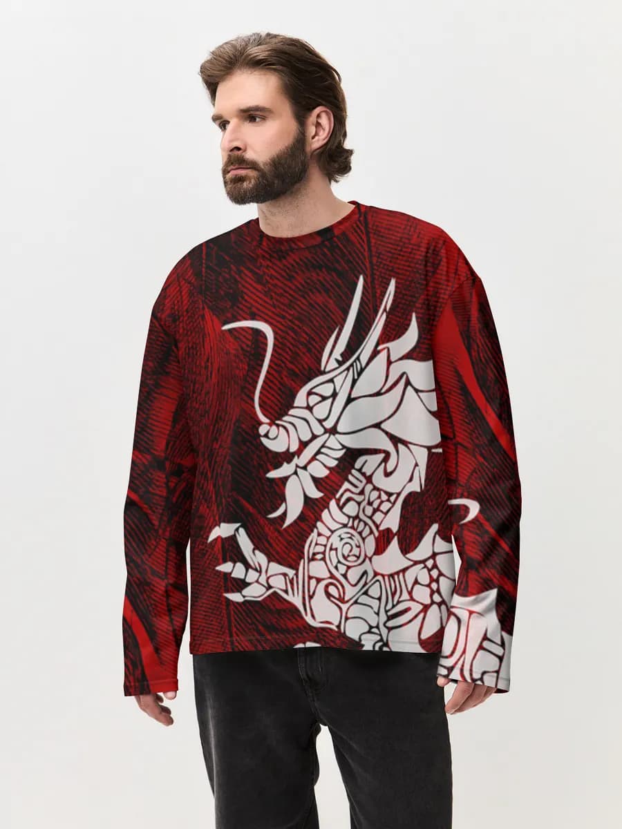 Men's oversized cotton long sleeve