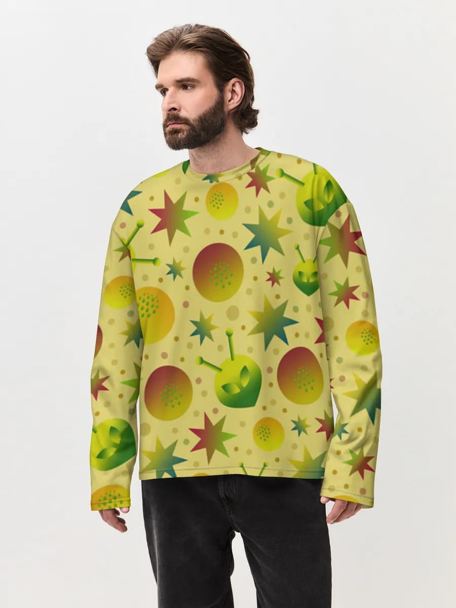 Men's oversized cotton long sleeve